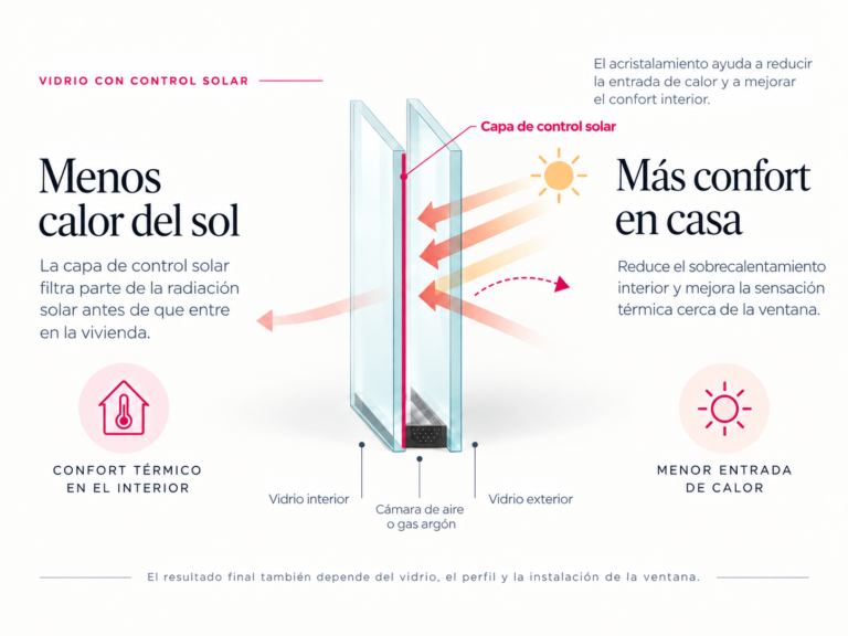 Cómo funciona el vidrio de control solar: frena parte del calor del sol